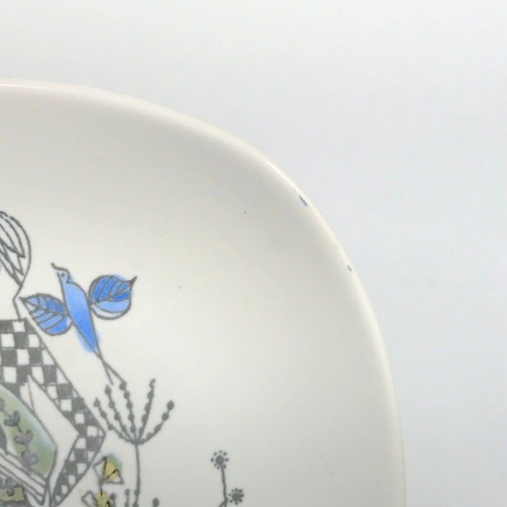 Stavangerflint Danish modern Man with the Mandolin Hand painted Plate, retro MCM - Picture 4 of 9